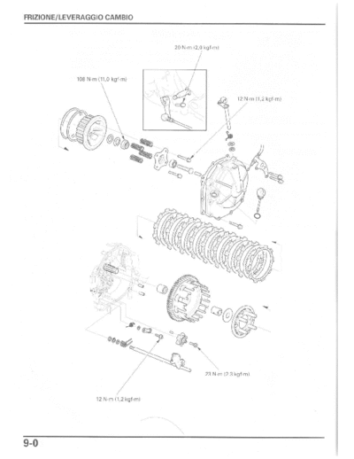 Honda Moto Hornet 600cc Frizione Leveraggio Cambio (in Italiano) pag. 14